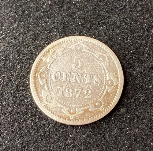 1872 Newfoundland 5 Cents — photo from the most recent tracked eBay sale