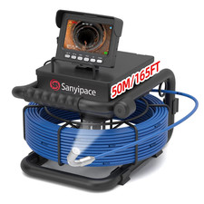 Sewer Inspection Camera 17mm Pipe 50m DVR Audio Recorder 5600mAh Battery 32GB Ca