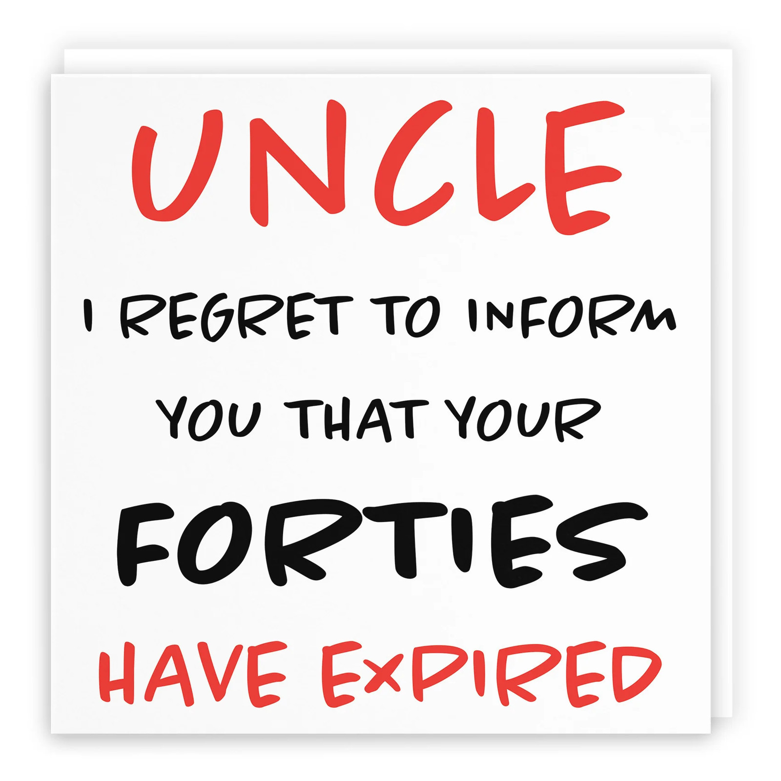 50th Uncle Humorous Birthday Card Retro