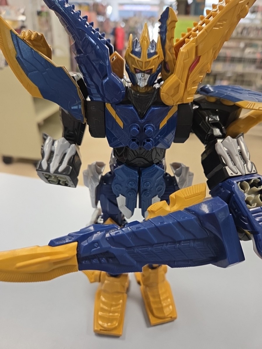 Power Rangers Dino Fury Mosa Razor Zord Blue Gold Transforms