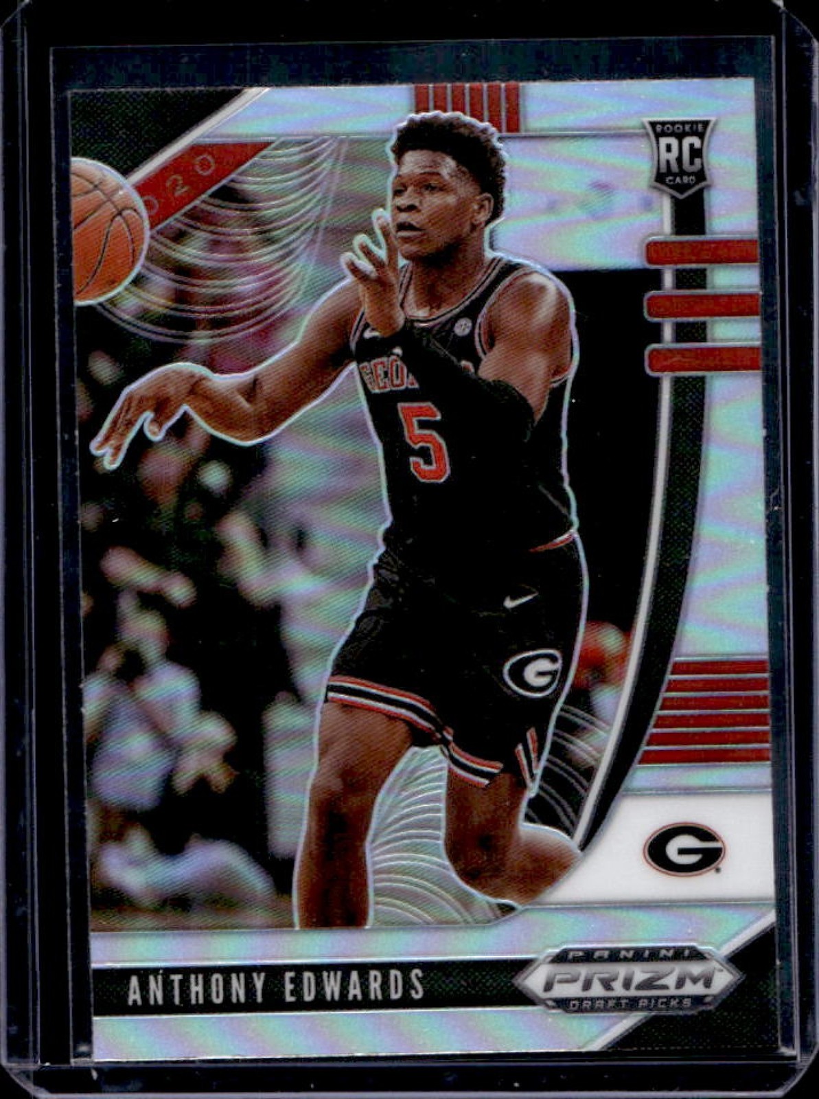 2020-21 Prizm Draft Picks Anthony Edwards RC Silver #41 Bulldogs