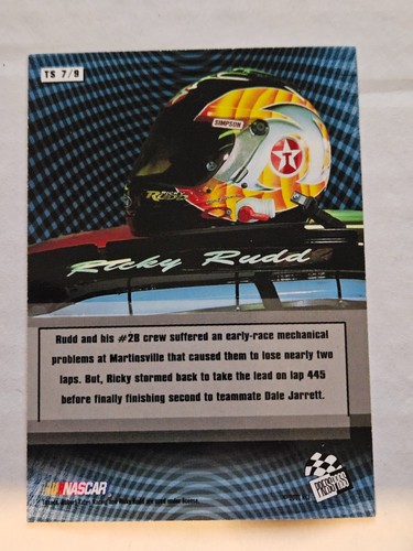 Ricky Rudd - 2002 Press Pass Top Shelf Insert Card - Picture 2 of 2