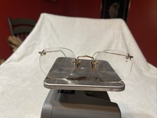 Vintage Ladies 12 Carat Gold Wire Framed Prescription Eye Glasses. Farmhouse