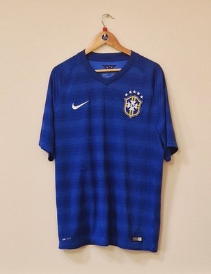 ORIGINAL BRASILIEN AUSWÄRTS WM FUSSBALL DRI FIT SHIRT TRIKOT 2014/15 - ERWACHSENE XL