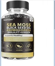 All In One Sea Moss Black Seed Oil Ashwagandha Turmeric Ginger Shilajit Gummies