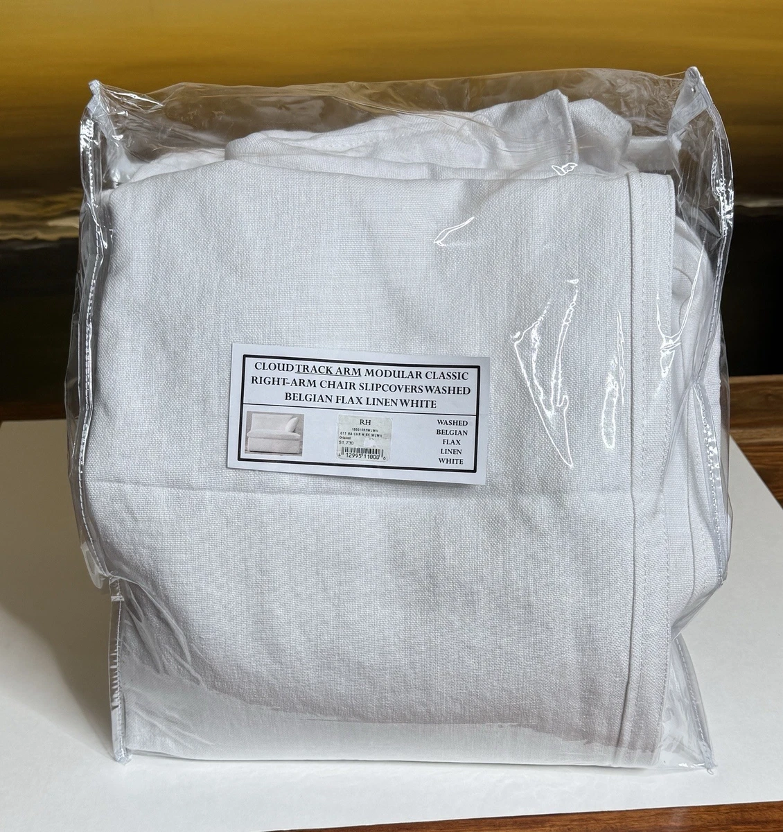 Housse De Canapé Restoration Hardware Cloud Luxe Sans Bras – Lin Sable – Neuf