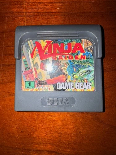 Ninja Gaiden Sega Game Gear Cartridge  with Sega Brand Clear Protector