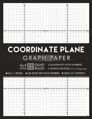 Coordinate Plane Graph Paper with XY Axis and with Axis Labels / Scale Numbers:
