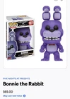 Funko Pop! Vinyl: Five Nights at Freddy's - Bonnie the Rabbit #107