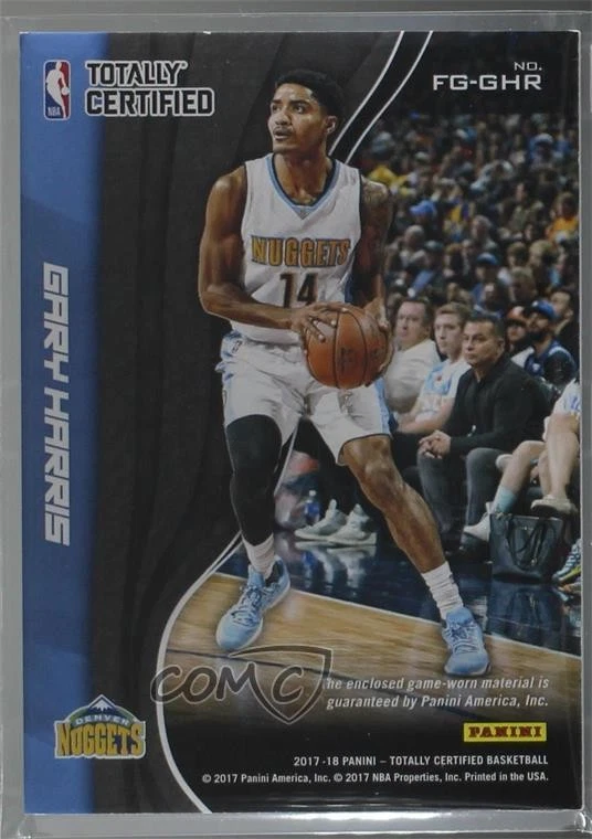 2017-18 Panini Totally Certified Fabric of the Game Gold /10 Gary Harris #FG-GHR - Image 2 of 2