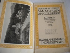 1912 Dr Karl Schulze Sanatorium am Goldberg Brochure vintage medicine germany