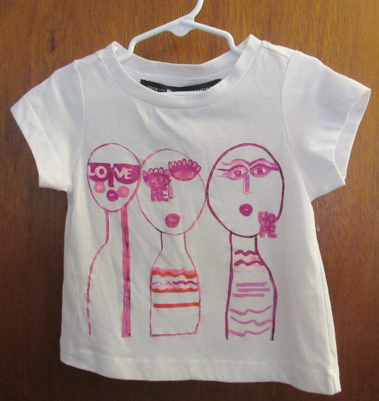 NWT Aqua Girls Kerri Rosenthal Girls T Shirt 4/5 XXS