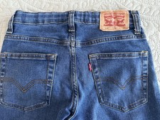 Levi's 514 Straight Denim Jeans Boys, Blue, Stretch, Size 12 Regular 26x 27