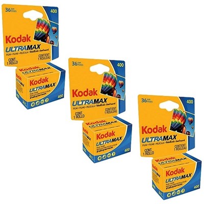 Ultramax 400 Color Print Film 36 Exp. 35mm Pack of 3