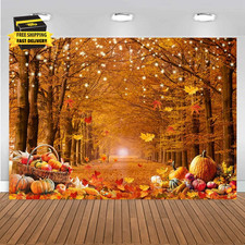 7X5Ft Fall Photography Backdrop Autumn Maple Forest Photography Backdrop Thanksg