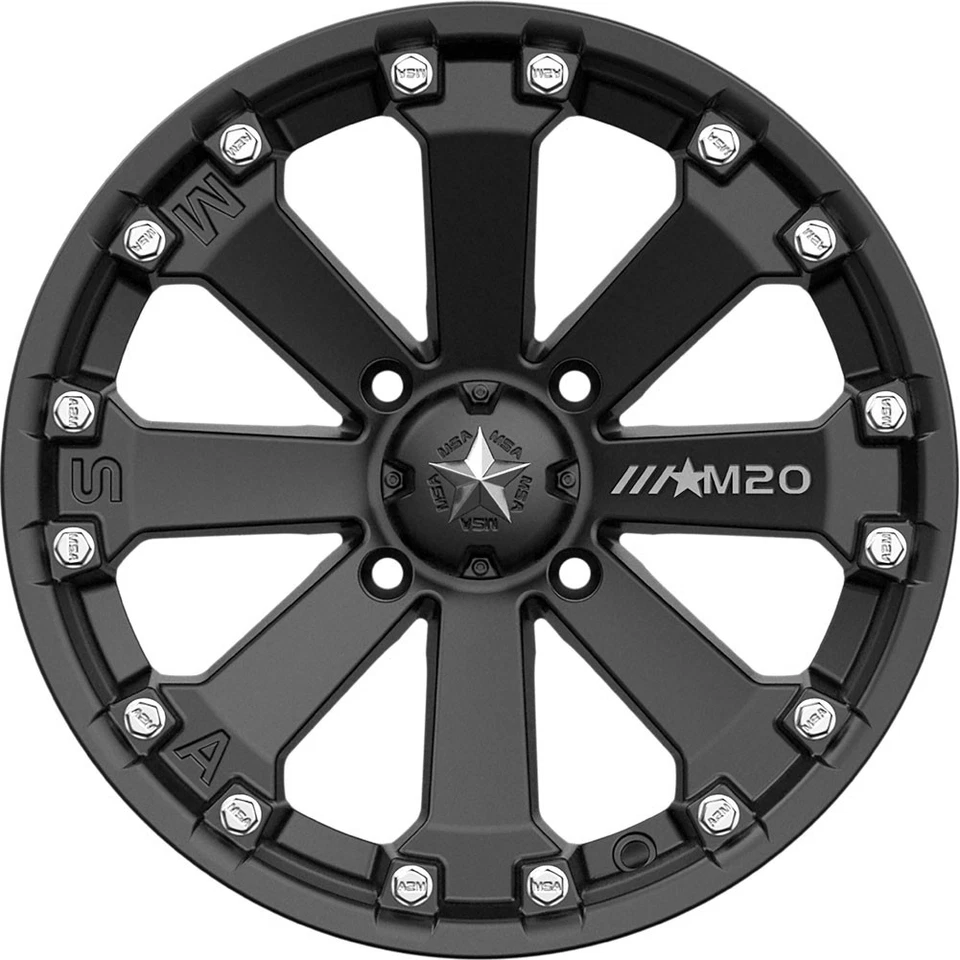 Roda 4/110 MSA M20 Kore 14x7 4.0 + 3.0 para Honda Pioneer 700-4 2014-2021 - Imagem 2 de 4