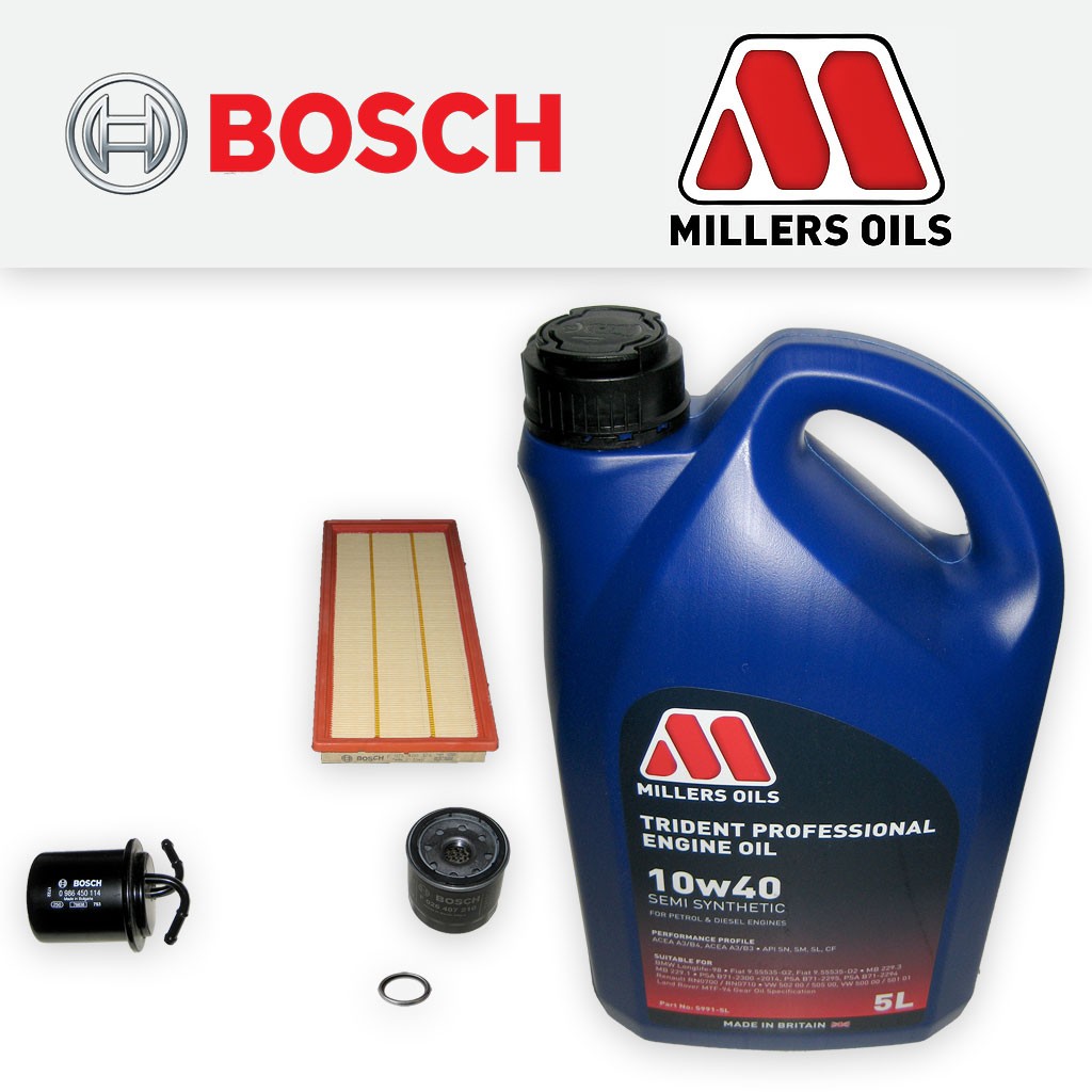SERVICE KIT for SUBARU IMPREZA GC8/GF8 2.0 EJ201 OIL AIR FUEL FILTERS +OIL 98-00