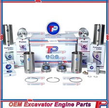 TP Engine Cylinder Liner Kit & Piston Kit for Kubota V3800 Tier4 KX057-4 U55-4
