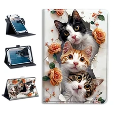 Universal Tablet Case Android Tablet Cover 360-Degree Rotation Viewing Stand ...