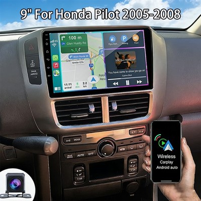 Android Car GPS Navigation Radio Stereo Wifi For Honda Pilot 05-08 Apple Carplay