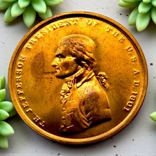 Thomas Jefferson 1801 Peace & Friendship Medal – Bronze Commemorative Re-issue