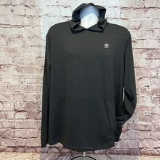 Vansport Men’s Charcoal Long Sleeve Stretch Performance Hoodie Shirt Size Large