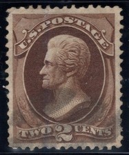 SC#157, 1873--2 Cent Andrew Jackson, Used, Light Cancel