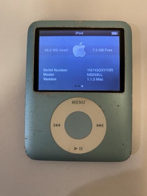 Apple iPod Nano 3rd Generation 8GB - Blue - Works Great | eBay
