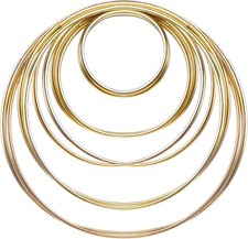 Metal Macrame Rings Hoops for Dream Catchers - Gold Finish