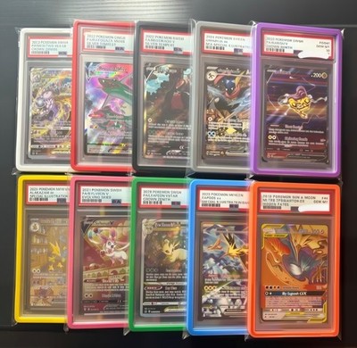 PSA Graded Card Slab Bumper Guard Protector Skin TPU - 6 Colors - STACKABLE