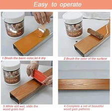 7Pcs Wood Grain Tool Set Painting Roller Texture Paint DIY Rubber Pattern Wall