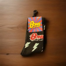 Authentic DAVID BOWIE - Women's  Men's crew socks - size 7-12 NWT Trendy Unique
