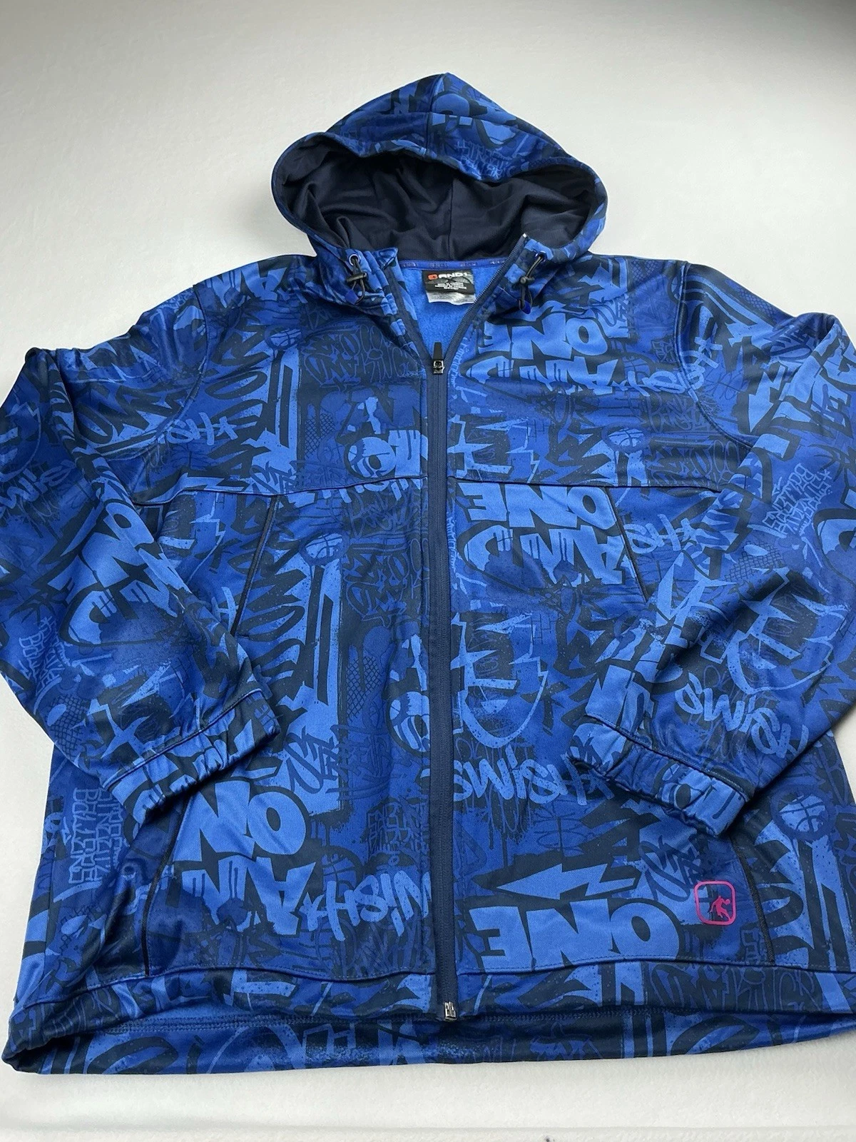AND1 Men's Jumpshot Graffiti Full-Zip Hooded Jacket - product detail image 1