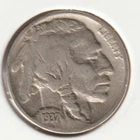 1937 US Indian Head Buffalo Nickel FULL DATE Rare 89 Year Old Collection Coin