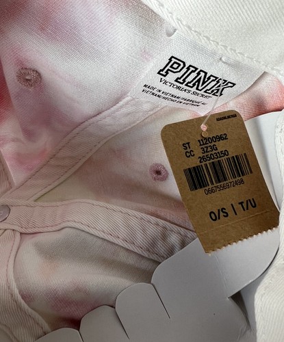 Victoria's Secret PINK Womens Tie Dye Baseball Hat White/Pink One Size NWT - Picture 6 of 6