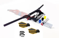 Fasst Flexx Flex 14 Handlebars Black Yellow Powermadd Star Series Handguards ATV