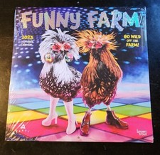 BrownTrout Avanti Funny Farm 2023 12" x 12" Wall 16-month Calendar FREE SHIPPING