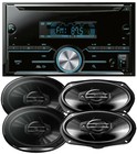 4x Pioneer 6x9" Speaker + Double Din Cd/Mp3 Bluetooth Usb Sd Car Receiver 75x4w