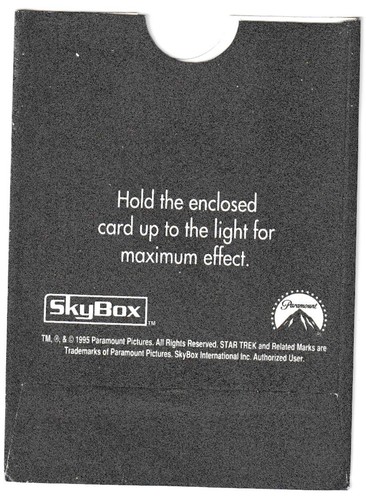 1995 SkyBox Star Trek Voyager Season 1 Series 1 SkyMotion Hologram & Sleeve NM+ - Picture 3 of 3