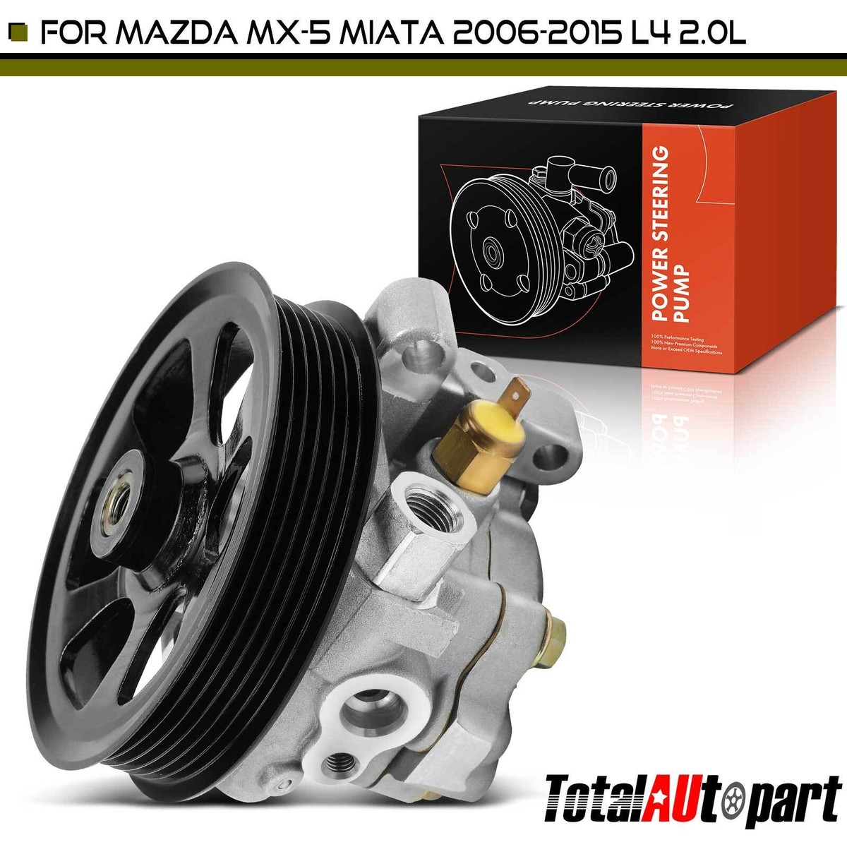 Power Steering Pump w/ Pulley for Mazda MX-5 Miata 2006-2015 L4