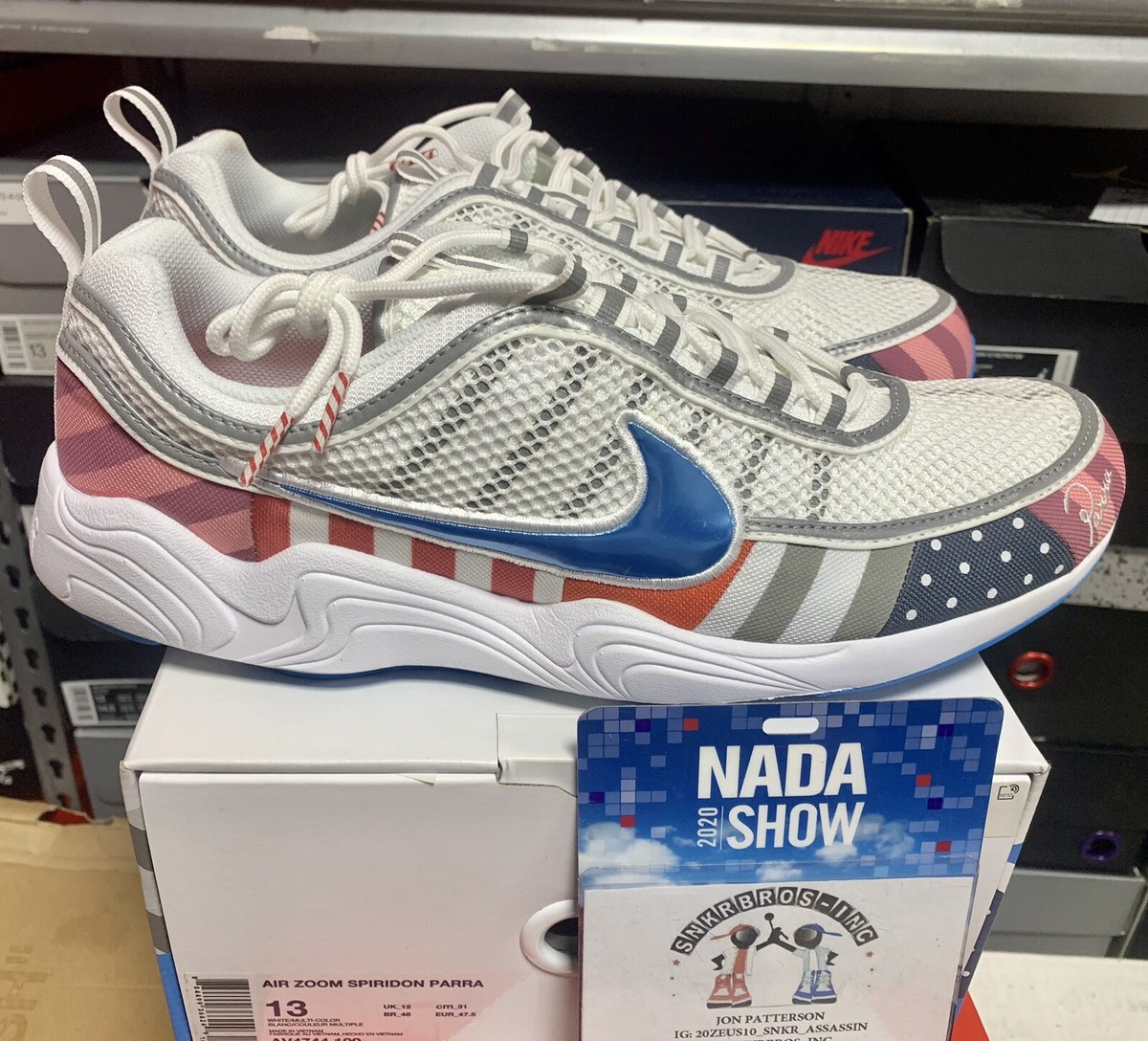 スニーカー Parra x Nike Air Zoom Spiridon \"WHITE MULTI\" AW FW 18 2018 Parra x Nike Air Zoom Spiridon 