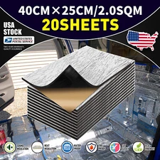 Fireproof Automotive Sound Deadener 20 Sheets Car Noise Isolator Mat 16"x10" 7mm
