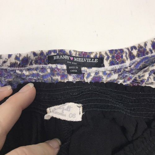 Brandy Melville John Galt Shorts 2 Pairs Womens XS S Black Print Boho California - Picture 5 of 5