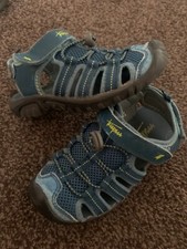 boys solid gripped walking sandals with straps blue tresspass