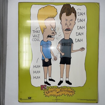 ☆Beavis and Butthead☆ ポスター Vintage MTV Vintage 1993 Beavis and Butthead Poster FACTORY SEALED
