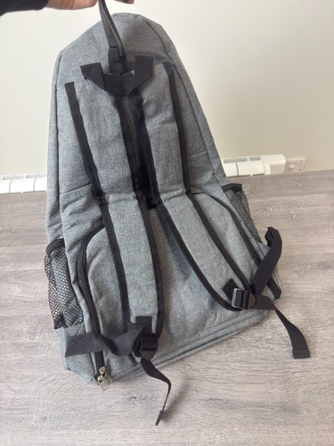 Grey tennis backpack travel cabin rucksack medium size New - Picture 5 of 11