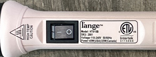 L'ange Hair Curling Wand HT015B 1.25” Blush Pink Lange Curling Iron - Picture 3 of 4