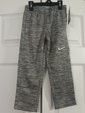 NWT Nike Boys Therma Dri-Fit Pull-on Pants Fleece Lined Size 4 Dark Grey Heather