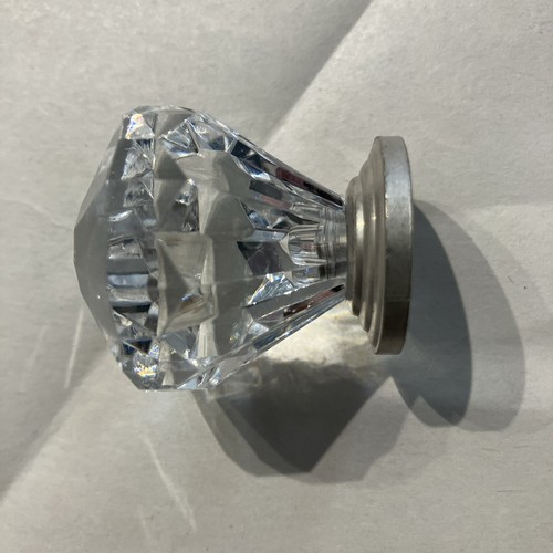 Lot of 10 82159 Acrystal 1-1/4-Inch Diameter Knob, Satin with Pewter Base - Picture 4 of 5