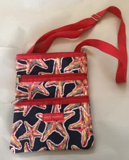 Simply Southern Pink Blue Yellow STARFISH CROSSBODY PURSE BAG 8" X 10" BxQ